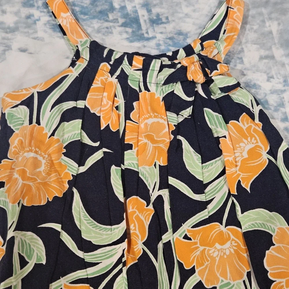 Baby Gap Navy Orange Floral Sundress‎ Size 3T Toddler Girls